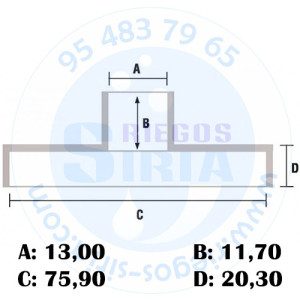 Piñón Cadena 3/8" 7 Dientes con Anillo compatible 029 034 036 039 MS290 310 340 360 361 390 120224