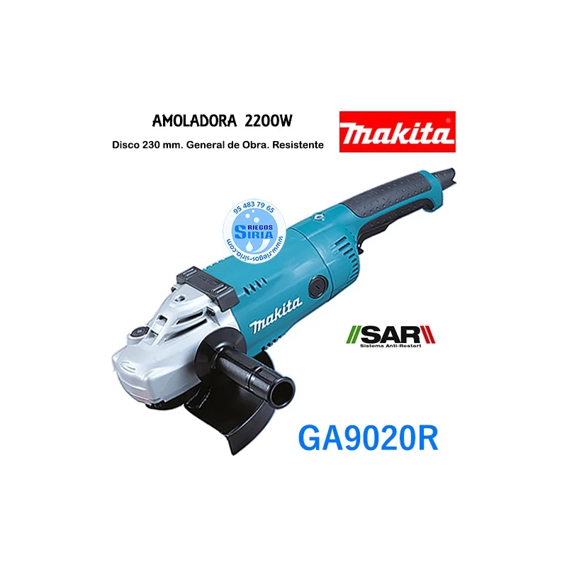 GA9020RKD Makita AMOLADORA 2200W 230mm con MALETIN