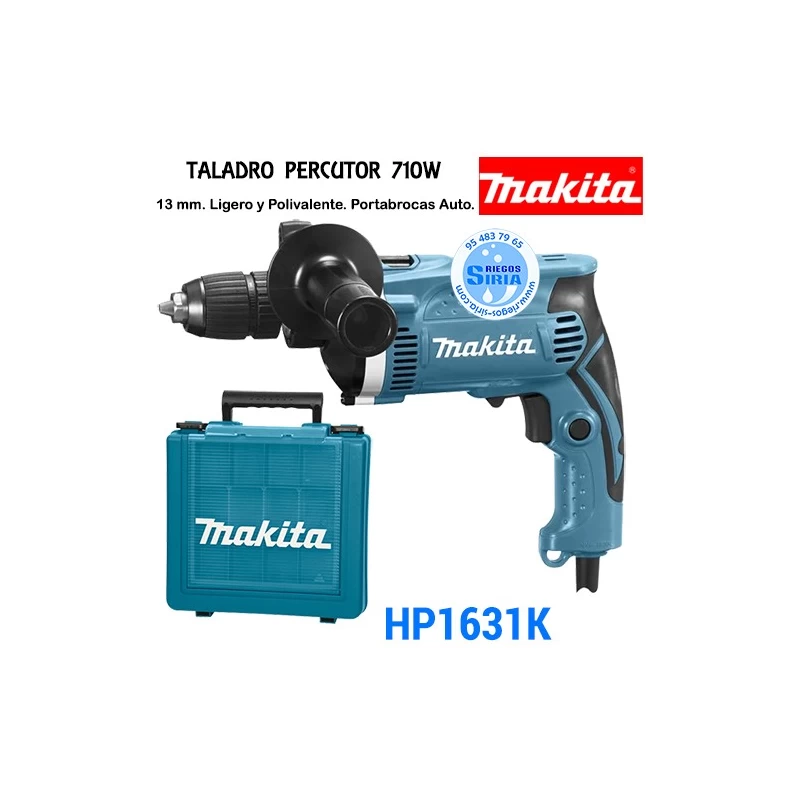 Taladro Makita HP1631K 710W 13mm con Maletin