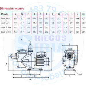 Bomba Autoaspirante Piscina Espa Silen S 60 12 M 203147