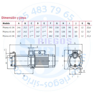 Electrobomba Centrifuga Espa Prisma 45 3 MN 132082