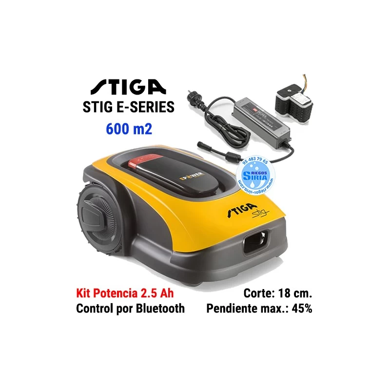 Robot Cortacésped STIG E-Series + Kit Potencia E600 2,5Ah