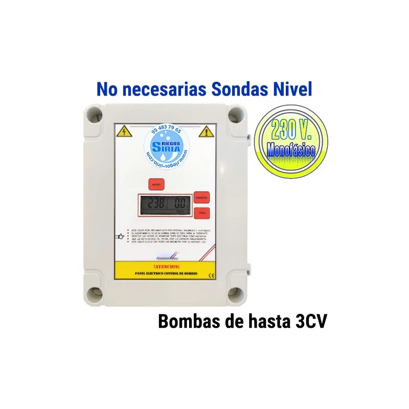 CUADRO Control Bombas Hasta 3CV 230V Funcionamiento SIN SONDAS