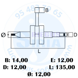 Cigüeñal compatible 034 036 MS340 MS360 020086