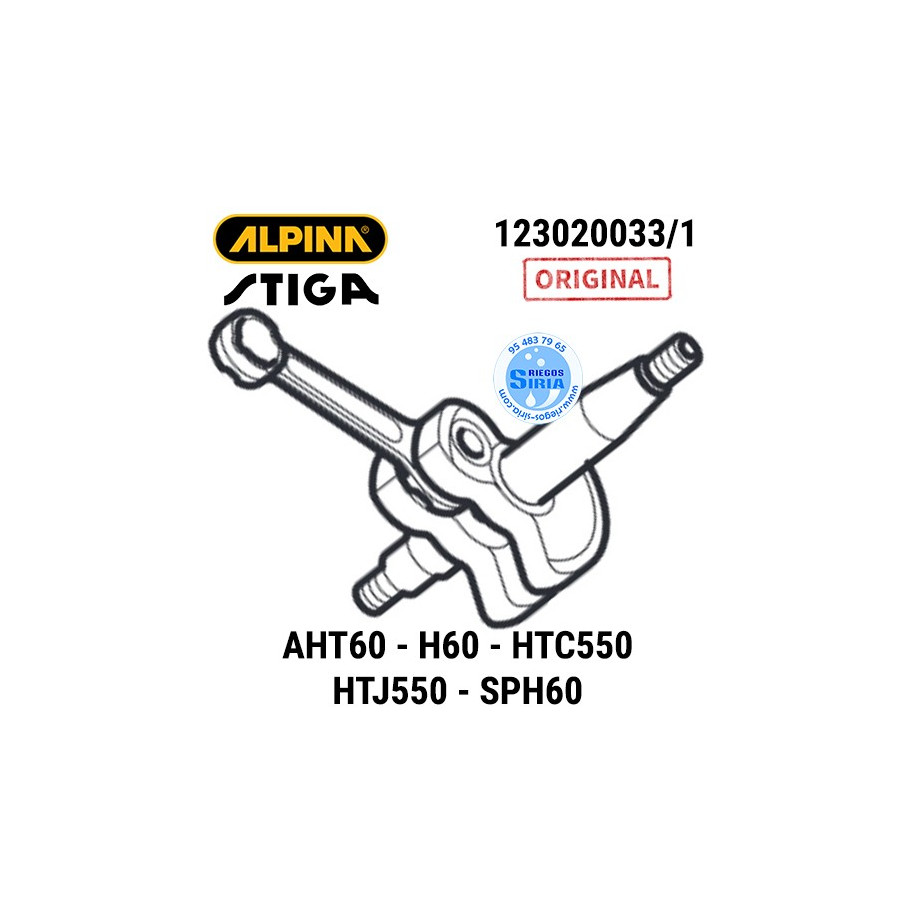 Cigüeñal Original AHT60 H60 HTC550 HTJ550 SHP60 160231