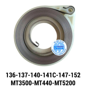 Muelle de Arranque Compatible 136 137 140 140S 141S 147 152 MT3700 MT371 MT3710 MT400 MT4100S MT411 MT4110 MT440 MT451 MT4510...