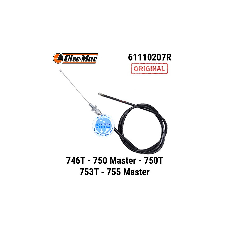 Cable de Acelerador Original 746T 750 Master 750T 753T 755 Master 1050mm 090150