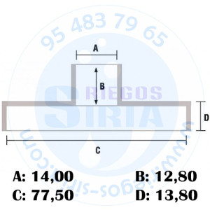 Piñón Cadena 0.325" 7 Dientes Corona Fija Compatible 452VL CS450 CS451 CS510 CS550 CS610 120205