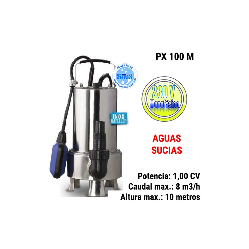 BOMBA Achique Aguas SUCIAS PX100M 1CV 230V