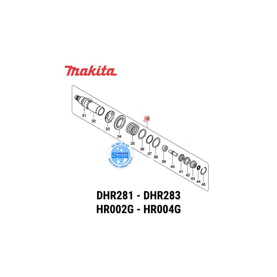 Portaherramientas Original DHR281 DHR283 HR002G HR004G 135965-8