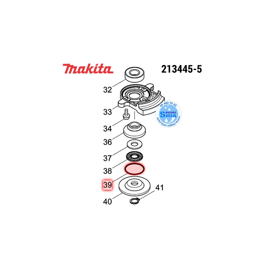 Junta Tórica 26 Original Makita 213445-5 213407-3