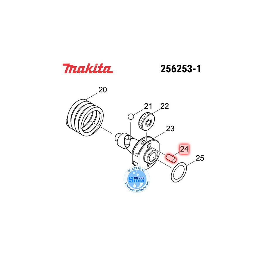 Bulón 5 Original Makita 256253-1 256253-1