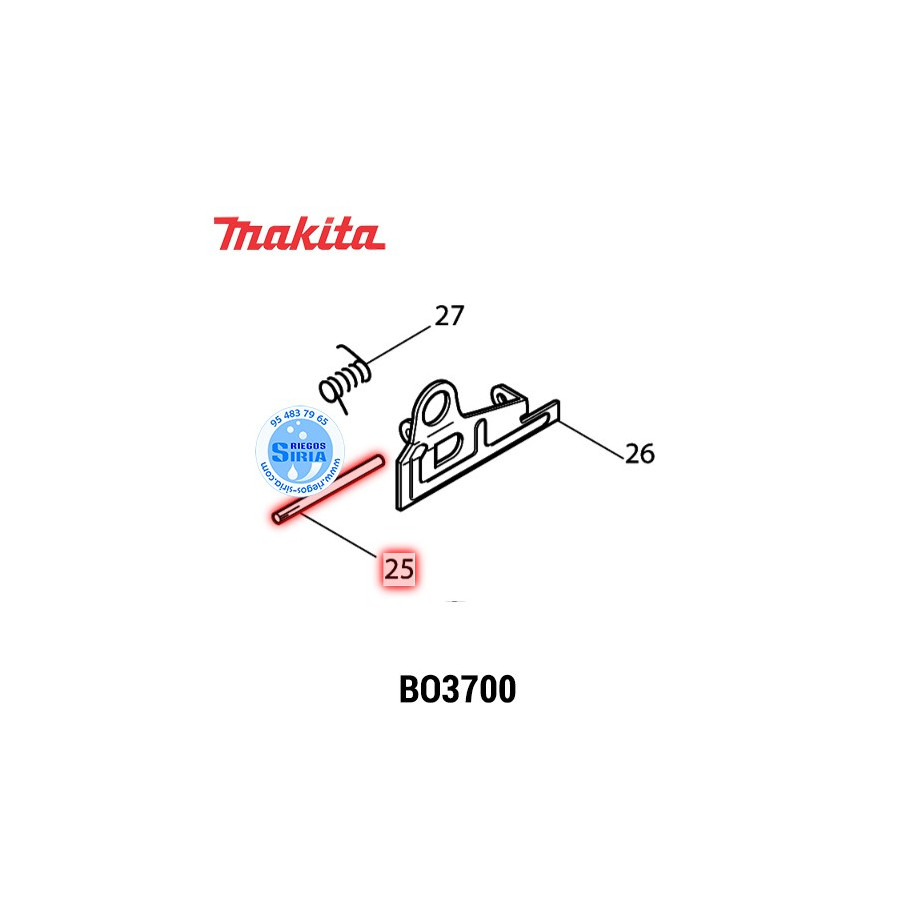 Pasador* Original Makita BO3700 256739-5