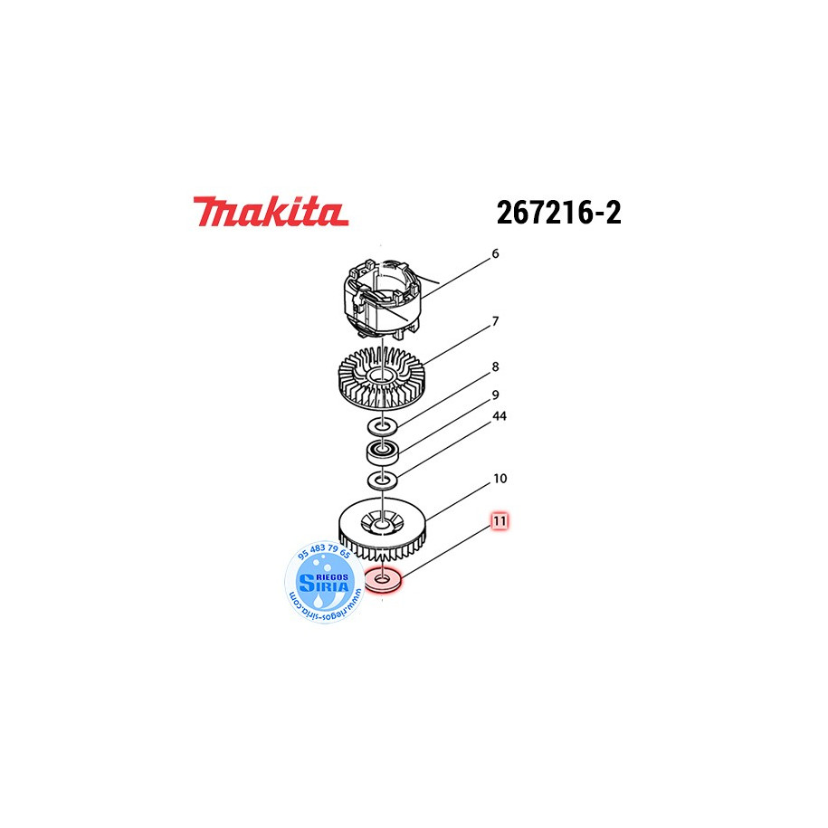 Arandela Plana 8 Original Makita 267216-2 267216-2