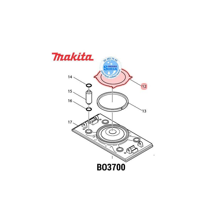 Placa Original Makita BO3700 344832-8