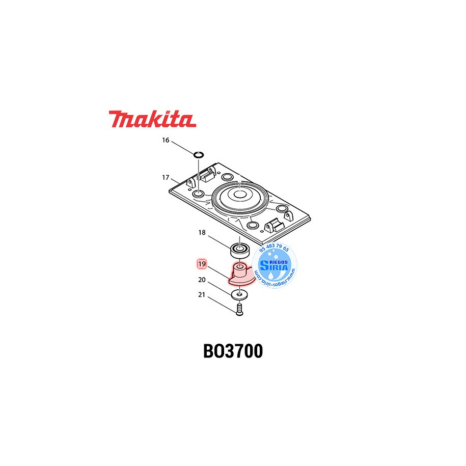 Compensador Original Makita BO3700 317284-6