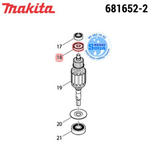 Arandela Aislante JR1800 Original Makita 681652-2 681652-2