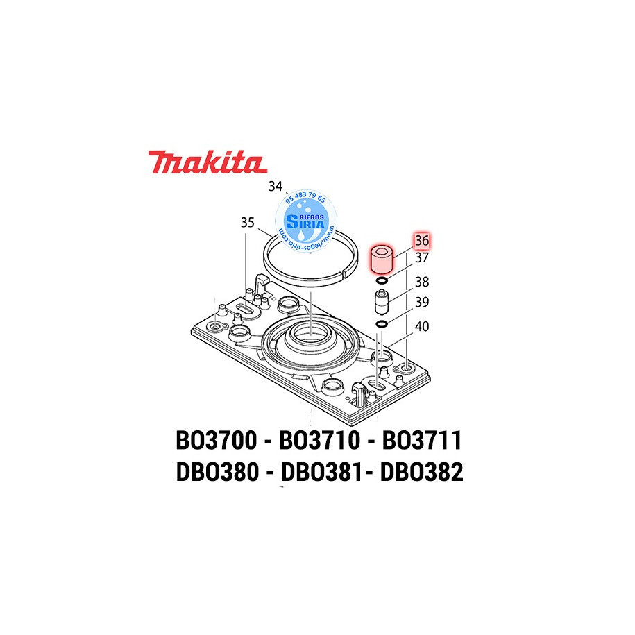 Casquillo Espuma Original Makita BO3711 424056-3