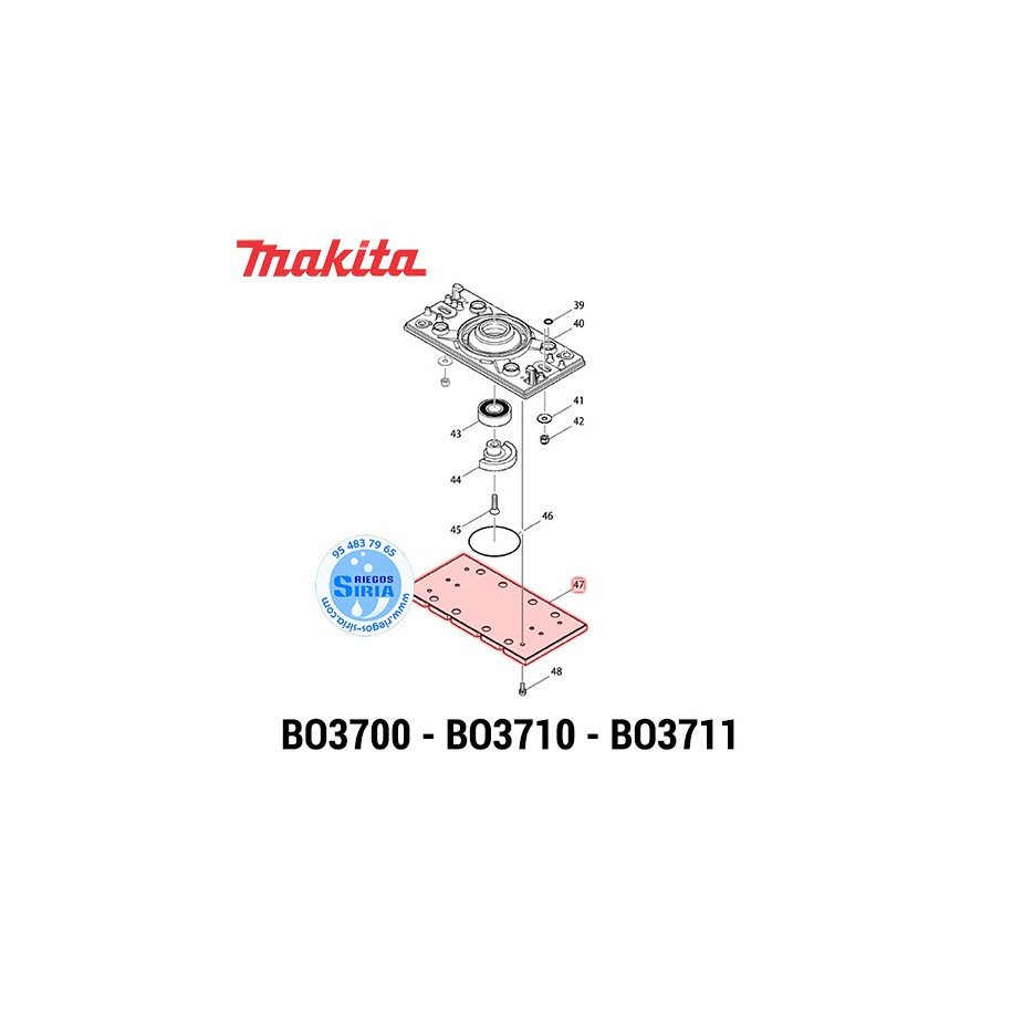 Base de Goma CPL. Original BO3700 BO3710 BO3711 140146-1