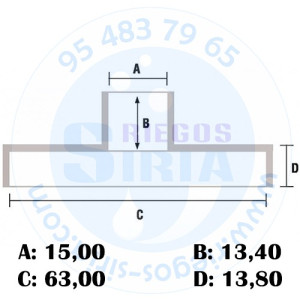 Piñón Cadena 3/8" BP 6 Dientes Corona Fija Compatible 135 135E 140 140E 120053