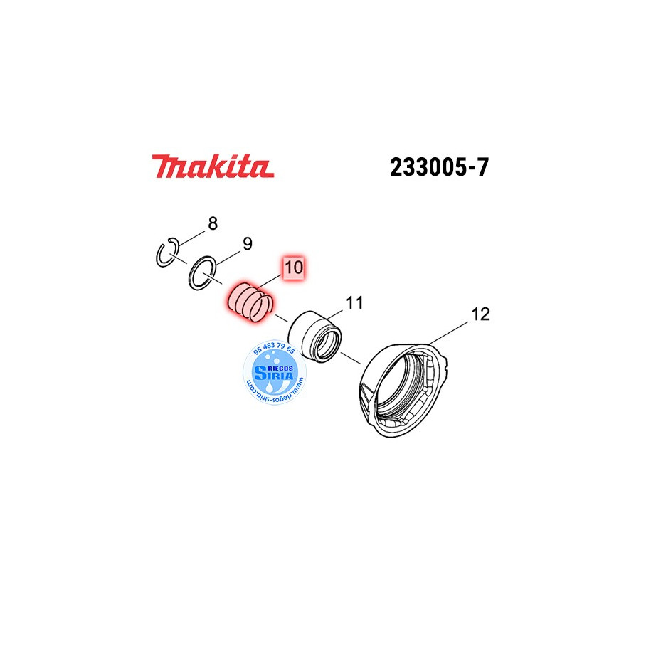 Muelle Compresión 13 Original Makita 233005-7 233005-7