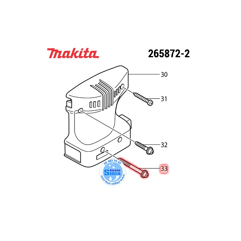 Tornillo 4x50* Original Makita 265872-2 265872-2