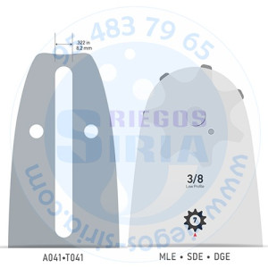 Espada Oregon 120SDEA041 3/8"BP 1,3mm 30cm Alpina Electric E120 E130 E150 ES182 ES202 ACS38 ACS538 C38 KS1400B KS1500B 120596