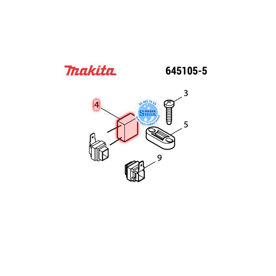 Condensador para HM1800 Original Makita 645105-5 645105-5