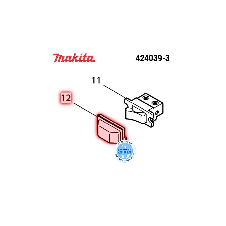 Protector de Interruptor Original Makita 424039-3 424039-3