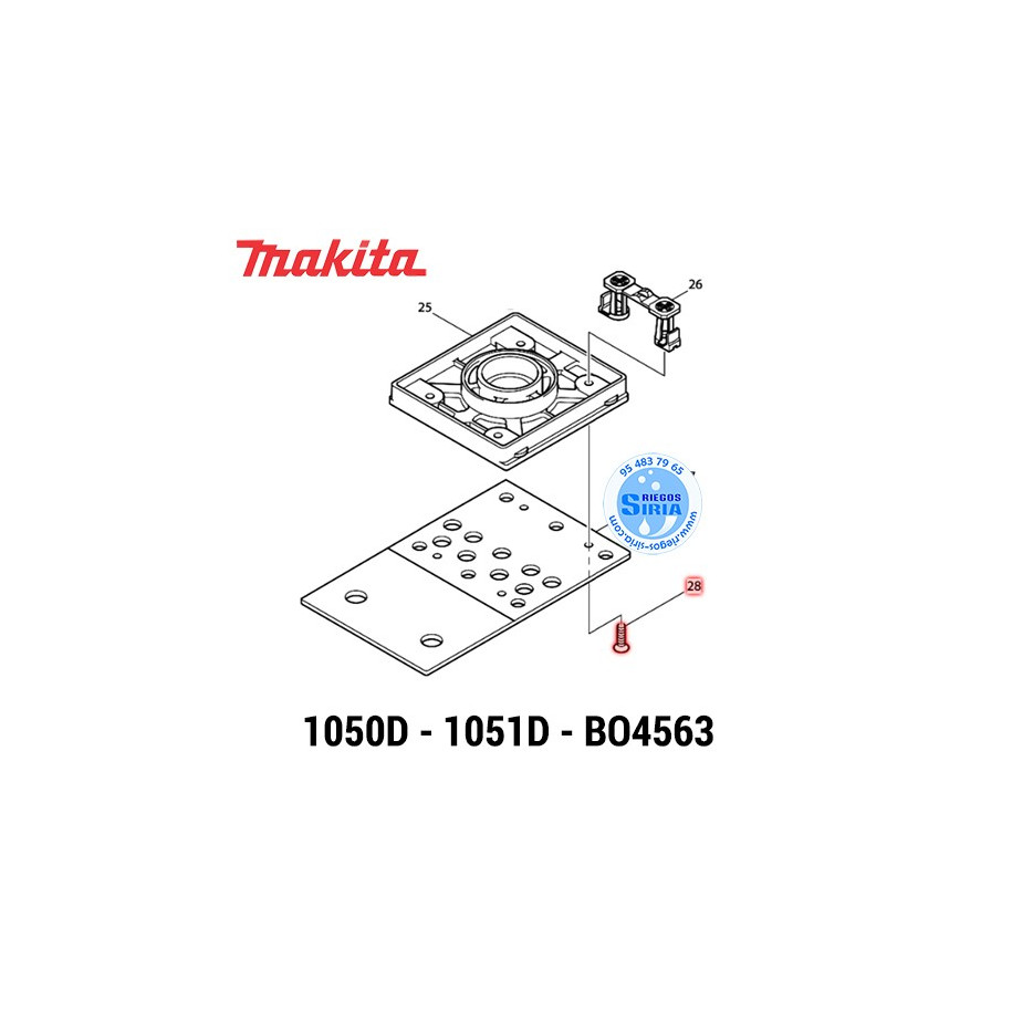 Tornillo M4x16 Original 1050D 1051D BO4563 912127-3