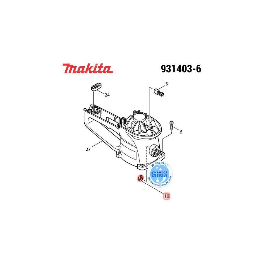 Tuerca Hexagonal M8* Original Makita 931403-6 931403-6