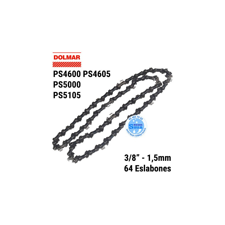 Cadena Original 3/8" 1,5mm 73LPX 64 Eslabones PS4600 PS4605 PS5000 PS5105 120621