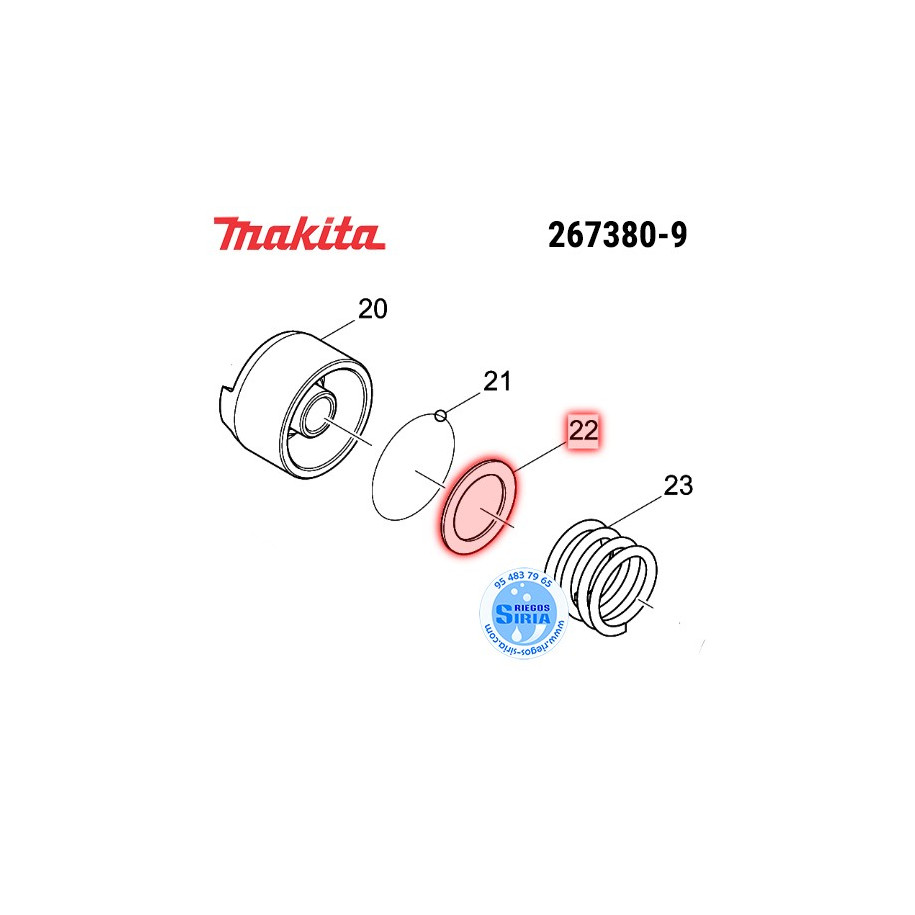 Arandela Plana 20 Original DTD155 DTD157 TD0100 TD0101 TD090D TD091D TD110D TD111D TW060D TW100D TW140D TW141D 267380-9