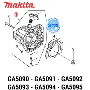 Conjunto Caja de Engranajes Original Makita GA5090 GA5091 GA5092 GA5093 GA5094 GA5095 136770-6