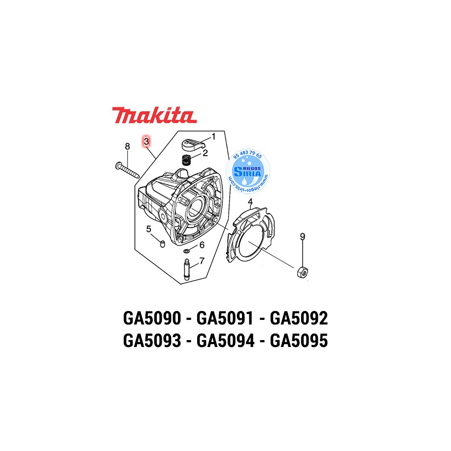 Conjunto Caja de Engranajes Original Makita GA5090 GA5091 GA5092 GA5093 GA5094 GA5095 136770-6