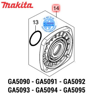 Conjunto de Cubierta de Caja de Engranajes Original Makita GA5090 GA5091 GA5092 GA5093 GA5094 GA5095 136771-4