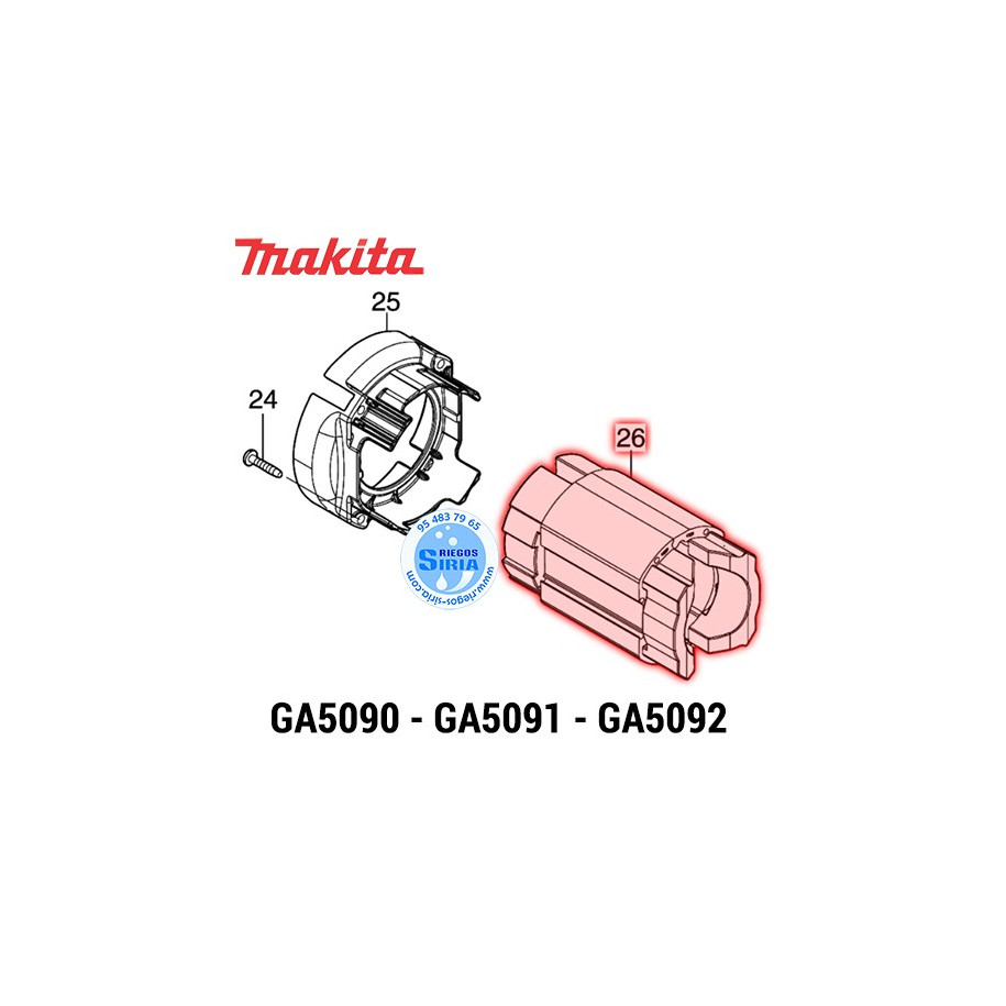 Campo 220-240V Original Makita GA5090 GA5091 GA5092 621968-3