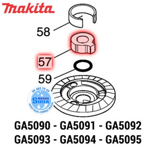 Manguito de Unión Original Makita GA5090 GA5091 GA5092 GA5093 GA5094 GA5095 327918-3