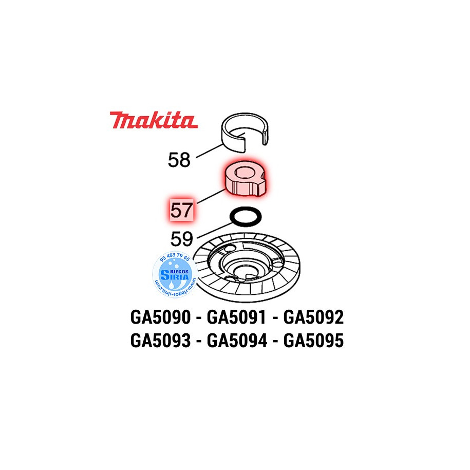 Manguito de Unión Original Makita GA5090 GA5091 GA5092 GA5093 GA5094 GA5095 327918-3