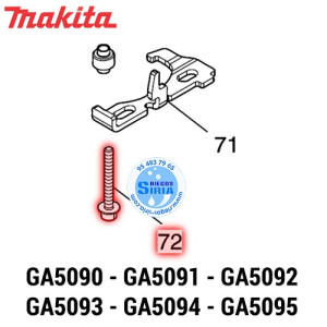 Perno H.S.H M4X35 con WG Original Makita GA5090 GA5091 GA5092 GA5093 GA5094 GA5095 265C21-9