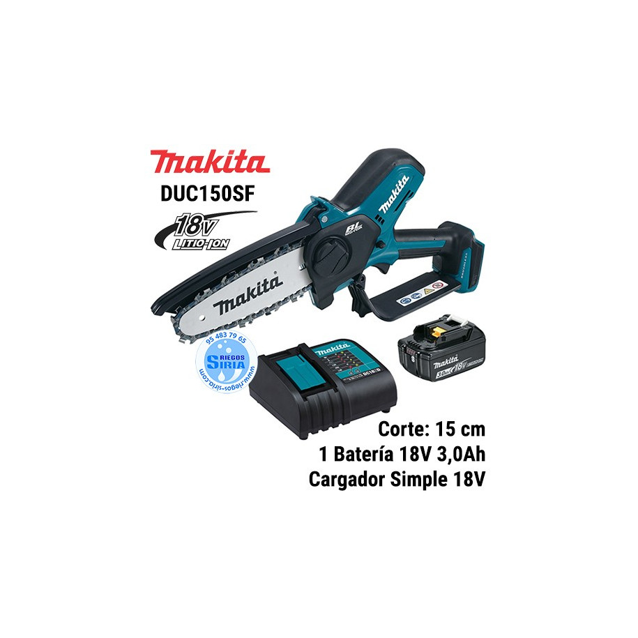 Sierra de Cadena Poda Makita 18V 15cm 1Bat 3Ah DUC150SF DUC150SF