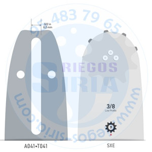 Espada Oregon 160SXEA041 3/8"BP 1,3mm 40cm Homelite 20 23 27 3300 3314 3316 3318 3350 3550 3800 3850 4500 4550 PS33 120601