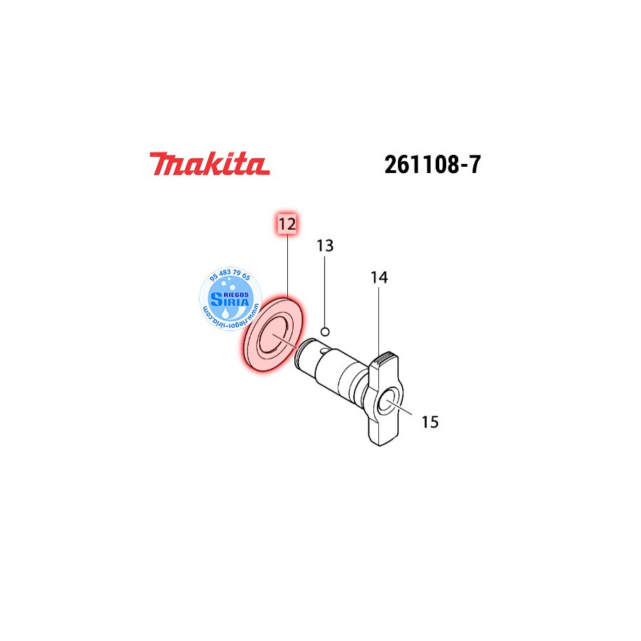 Arandela de Nylon 14P/6908DW Original Makita 261108-7 261108-7