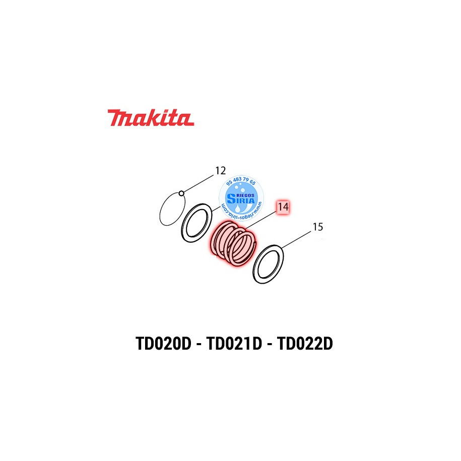 Muelle de Compresión 20 TD020DSE Original TD020D TD021D TD022D 233481-5