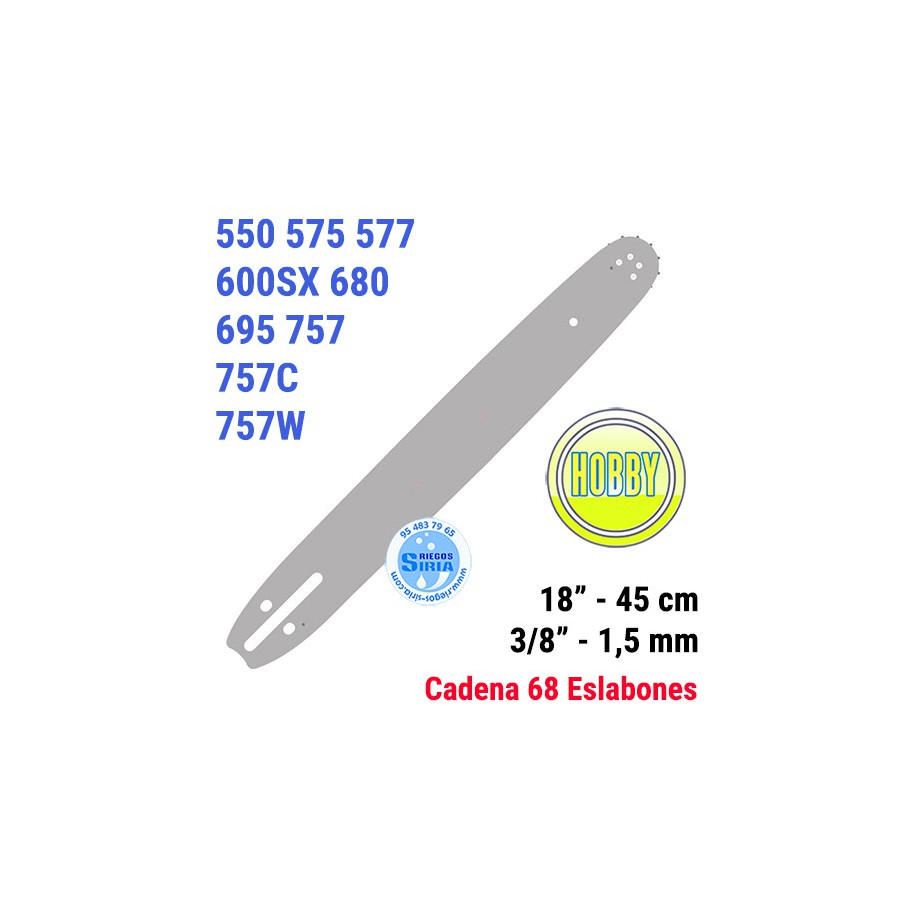 Espada Hobby 3/8" 1,5mm 45cm adap 550 575 577 600SX 680 695 757 120084