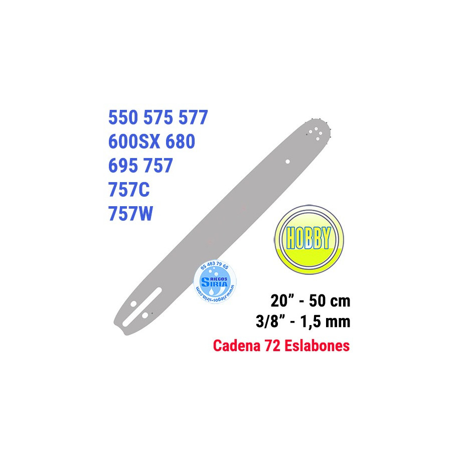 Espada Hobby 3/8" 1,5mm 50cm adap 550 575 577 600SX 680 695 757 120085