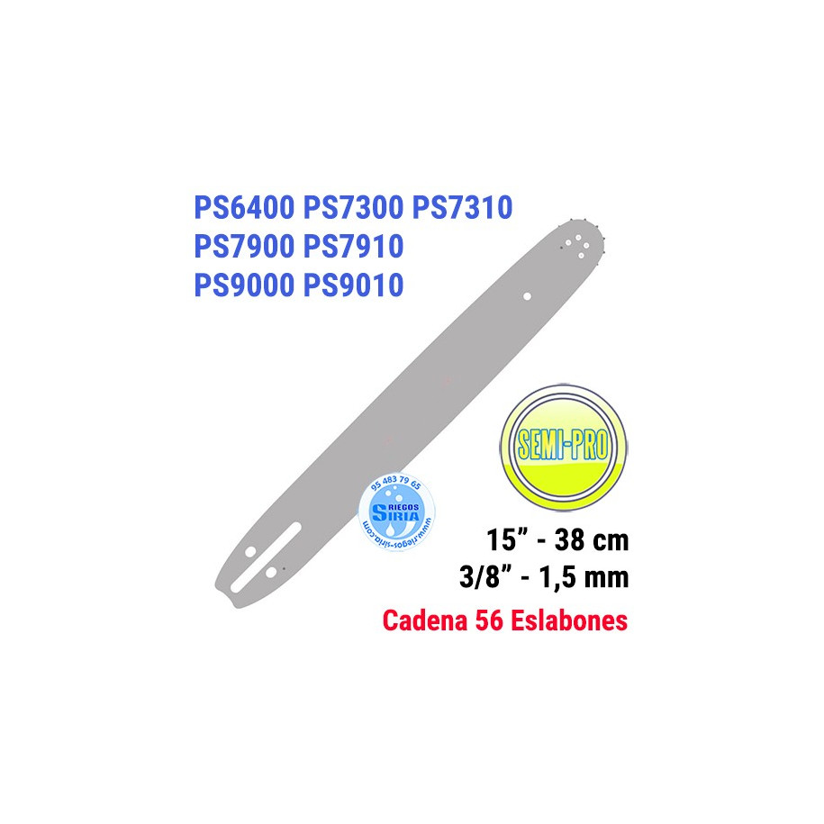 Espada SemiPro 3/8" 1,5mm 38cm adap PS6400 PS7300 PS7310 PS7900 PS7910 PS9000 PS9010 120089