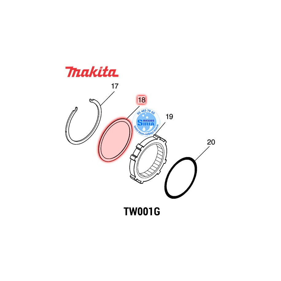 Arandela Plana 57 Original TW001G 253479-6