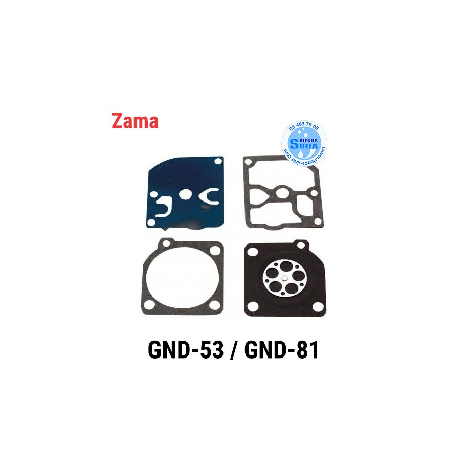 Kit Membranas Carburador compatible Zama GND53 GND81 020702