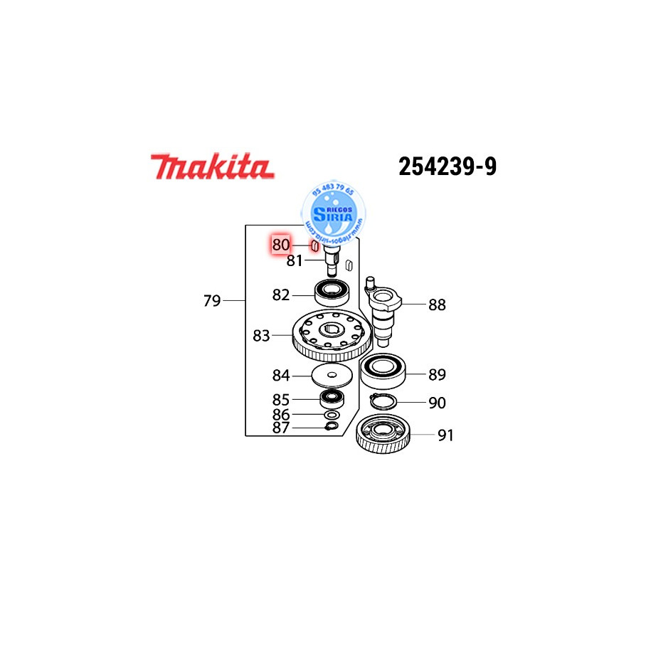 Chaveta 4 Original Makita 254239-9 254239-9